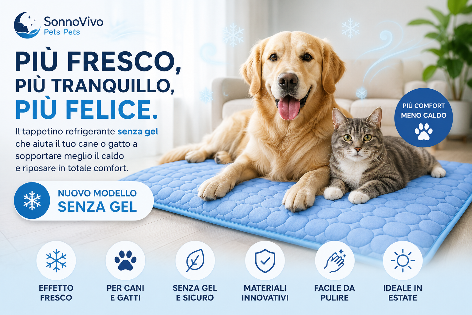 SonnoVivo Pets tappetino refrigerante senza gel